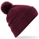 Cuffed Pom Pom - Burgundy