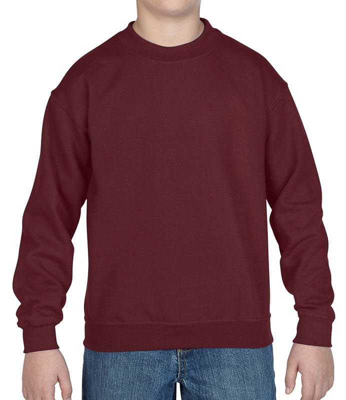Kids Maroon Sweatshirt 50027 retro BR large logo Kids Sweatshirt