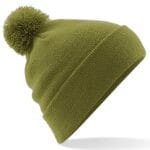 Cuffed Pom Pom - Moss Green