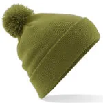 Cuffed Pom Pom - Moss Green