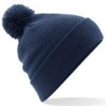 Cuffed Pom Pom - Navy Blue