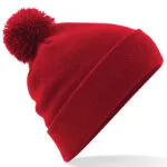 Cuffed Pom Pom - Red