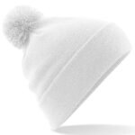 Cuffed Pom Pom - White