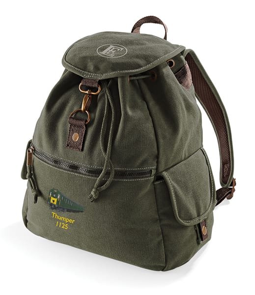 thumper 1125 Embroidered Vintage Canvas Rucksack