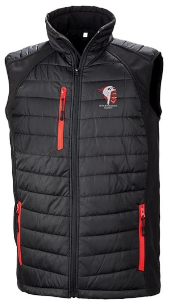 367 Clothing v8 Black and Red Body Warmer 50027 retro BR large logo Padded Gilet Jacket Body Warmer