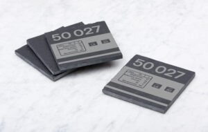 50027 DP Slate Coaster 50027 data panel Laser Etched Slate Coaster