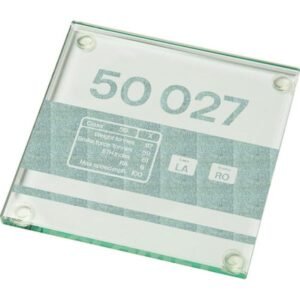 50027 data panel Laser Etched Glass Coaster