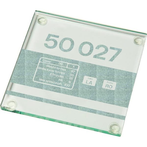 50027 data panel Laser Etched Glass Coaster