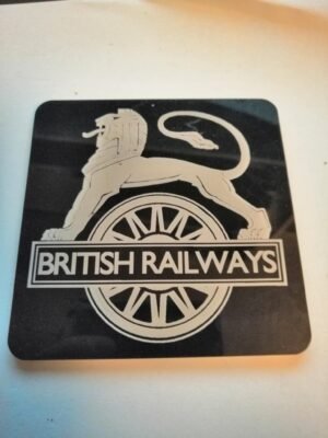 British Railways Lion and Wheel Laser Etched Acrylic Coaster British Railways Lion and Wheel Laser Etched Acrylic Coaster