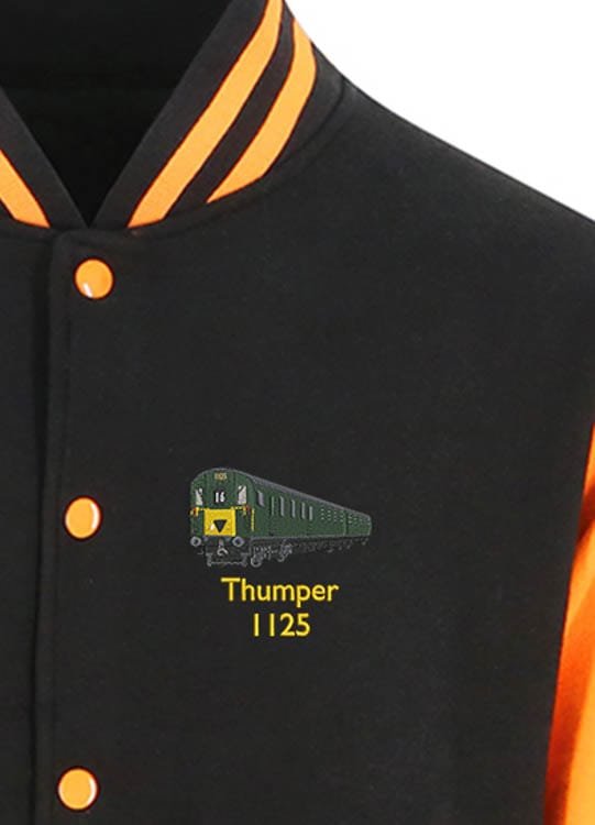 1125 Black and Orange Varsity Jacket