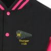 1125 Black and Pink Varsity Jacket