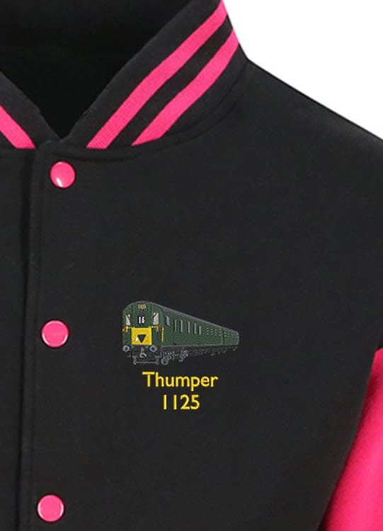 1125 Black and Pink Varsity Jacket