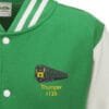 1125 Kelly Green and White Varsity Jacket