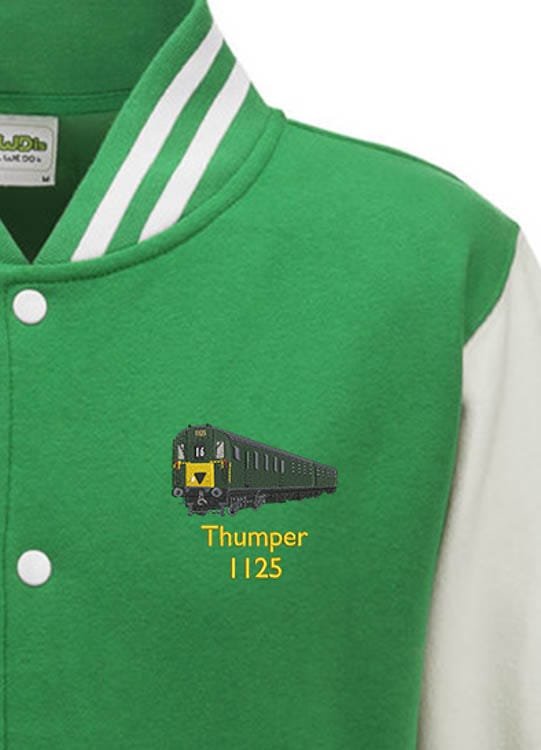 1125 Kelly Green and White Varsity Jacket