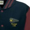 1125 Navy and Burgundy Varsity Jacket