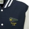 1125 Navy and White Varsity Jacket