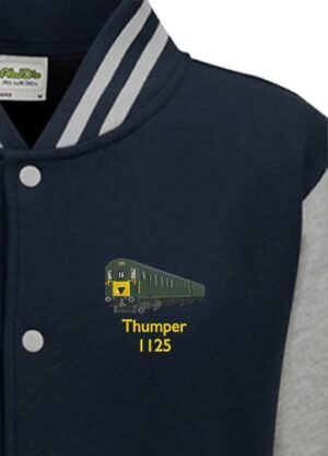 1125 Navy Blue and Heather Grey Varsity Jacket 1125 Navy Blue and Heather Grey Varsity Jacket