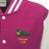1125 Pink and White Varsity Jacket