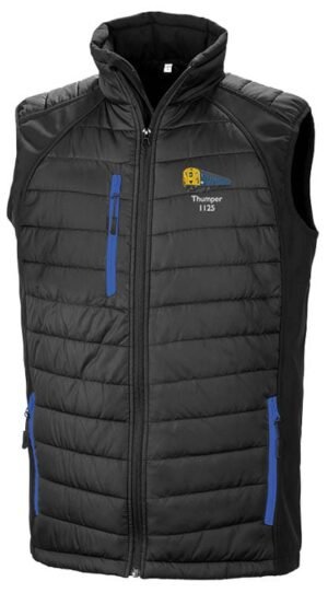 1125 Retro Black and Royal Blue Body Warmer 1125 Retro Black and Royal Blue Body Warmer