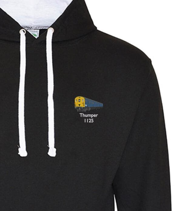 1125 Retro Black and White hoodie