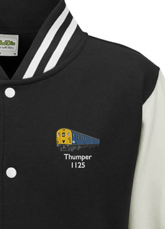 1125 Retro Black and White Varsity Jacket