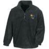 1125 Retro Black Zip Neck Fleece