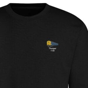 1125 Retro Dark Black Sweatshirt