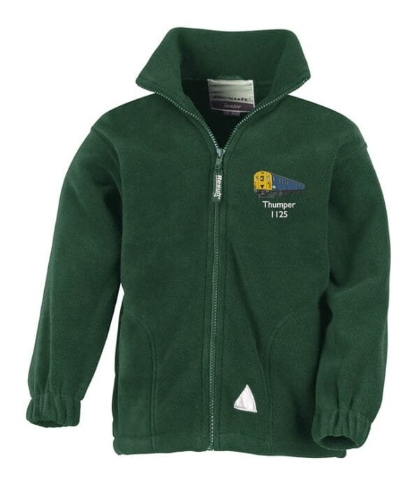 1125 Retro Kids Forest Green Fleece