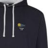 1125 Retro Navy and heather hoodie