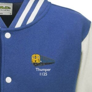 1125 Retro Royal Blue and White Varsity Jacket