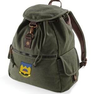 Abundance of Strength Embroidered Vintage Canvas Rucksack