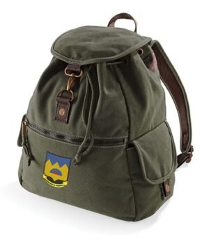 Abundance of Strength Embroidered Vintage Canvas Rucksack