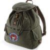 306th Bomb Group Museum Logo Embroidered Vintage Canvas Rucksack