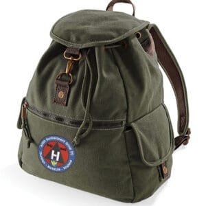 306th Bomb Group Museum Logo Embroidered Vintage Canvas Rucksack