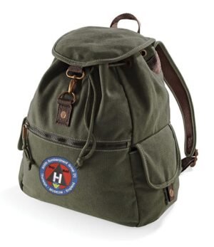 306th Bomb Group Museum Logo Embroidered Vintage Canvas Rucksack