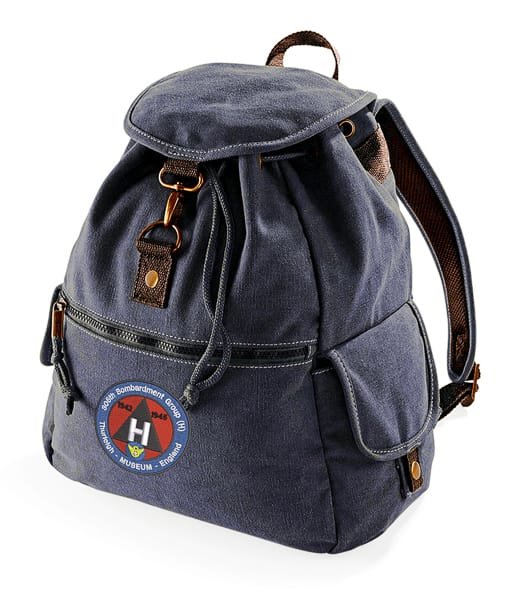 306th Bomb Group Museum Logo Embroidered Vintage Canvas Rucksack