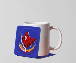 3215 - 423 BS dark blue Background Mug Coaster 423rd Bomb Squad Coaster