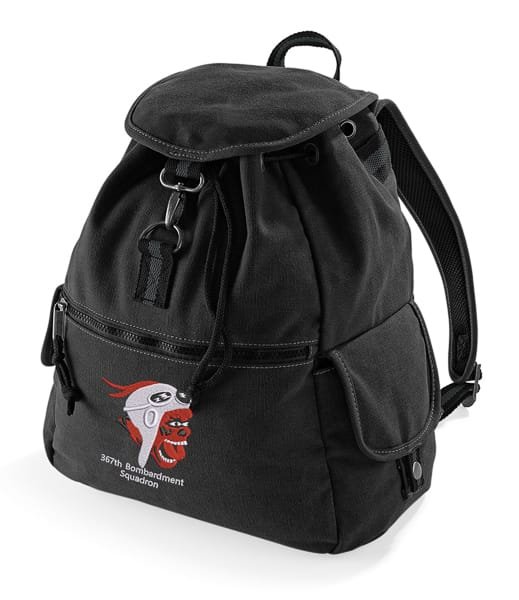 367th Bomb Squad Embroidered Vintage Canvas Rucksack