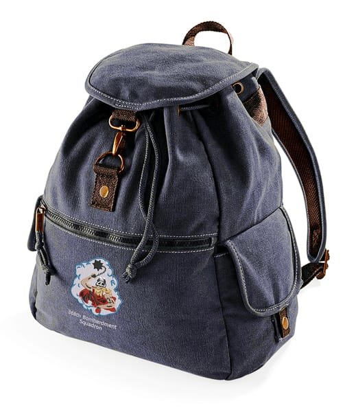 368th Bomb Squad Embroidered Vintage Canvas Rucksack