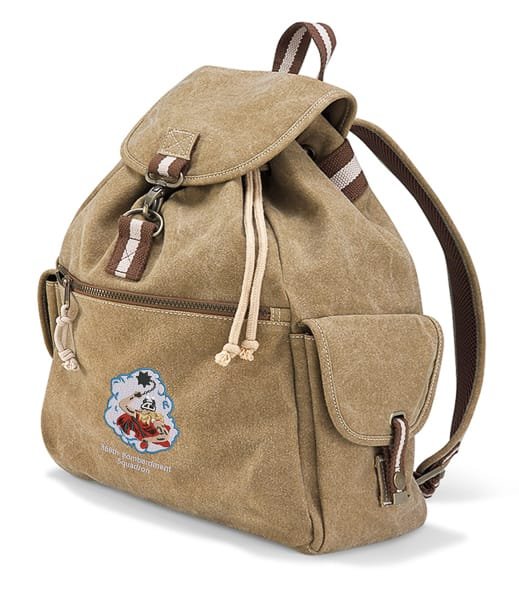 368th Bomb Squad Embroidered Vintage Canvas Rucksack