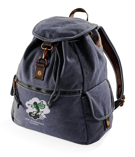 369th Bomb Squad Embroidered Vintage Canvas Rucksack
