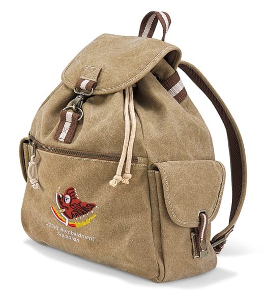 423rd Bomb Squad Embroidered Vintage Canvas Rucksack