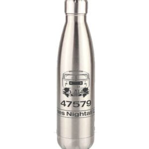 47579 Etched Front Stainless Steel Bowling Pin Water Bottle