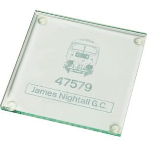 47579 front Laser Etched Glass Coaster