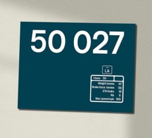 50027 retro BR blue Data Panel Metal Sign