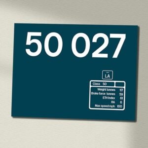 50027 retro BR blue Data Panel Metal Sign