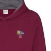 50027 Burgundy Charcoal Kids Hoodie