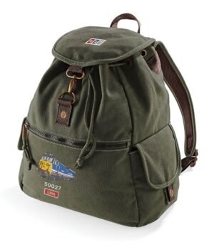 50027 Mil Green Vintage Canvas Rucksack