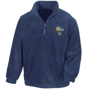 50027 Navy Blue Zip Neck Fleece