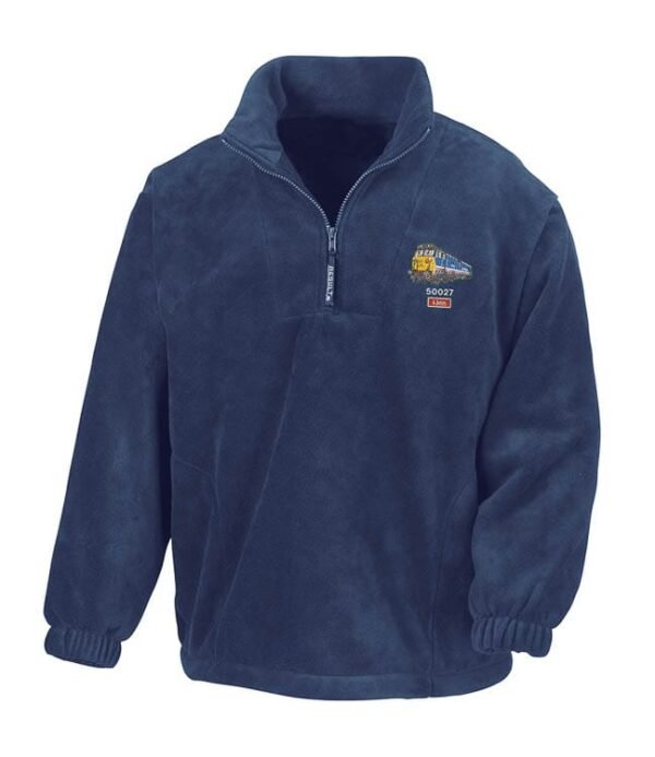 50027 Navy Blue Zip Neck Fleece